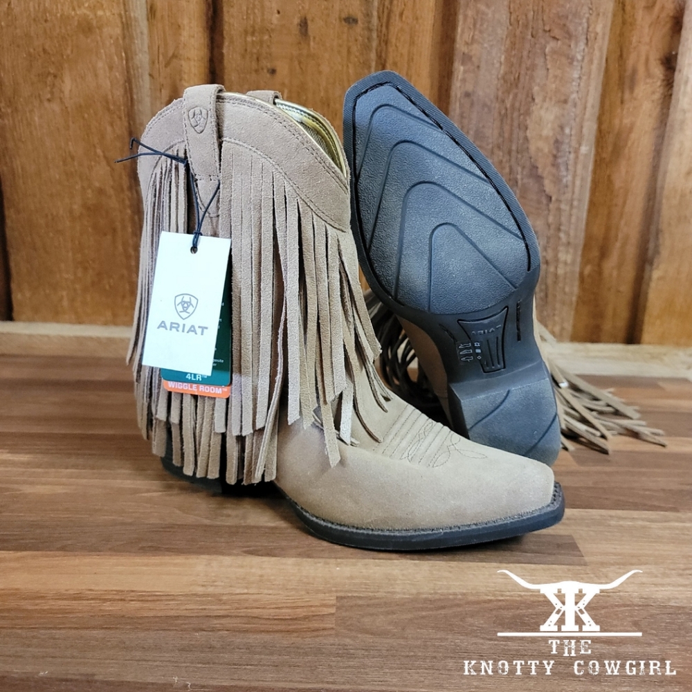 Ariat Gold Rush Suede Tassel Ankle Boots